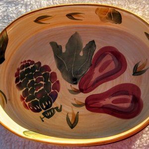 Cardinal, inc. "Still Life" Dish with iron holder.